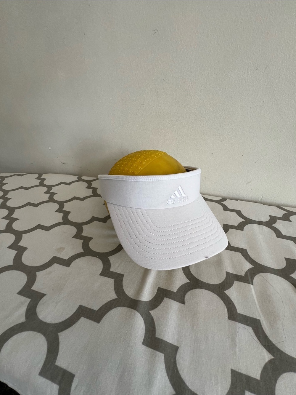 adidas Kids White Visor with Subtle Logo